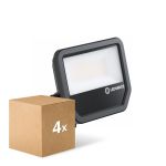Mehrfachpackung 4x Ledvance Led-Scheinwerfer Aluminium Schwarz 41W 6000lm 100D - 840  | IP66 - Symmetrisch