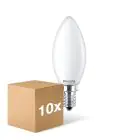 Lot 10x Philips Corepro LED Bougie E14 Dépolie 6.5W 806lm - 840  | Remplacement 60W