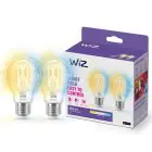 Pack duo 2x WiZ Smart LED E27 Poire Filament 7W 806lm | Meilleur Rendu De Couleur - Dimmable - Remplacement 60W